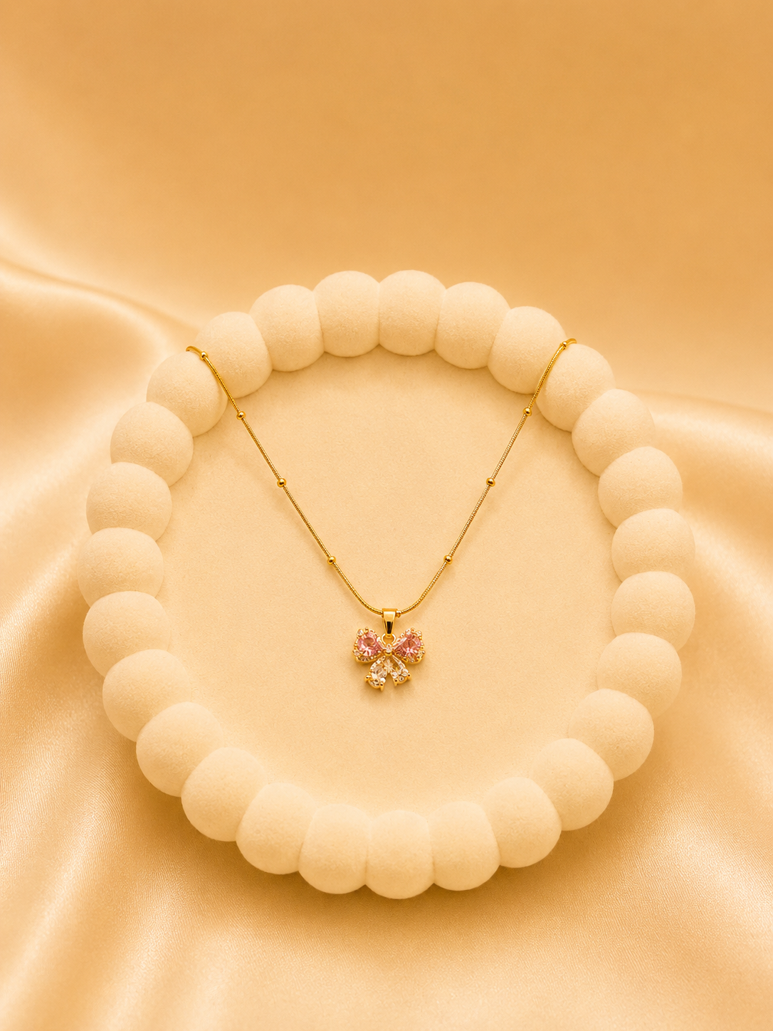 Crystal Bow Necklace