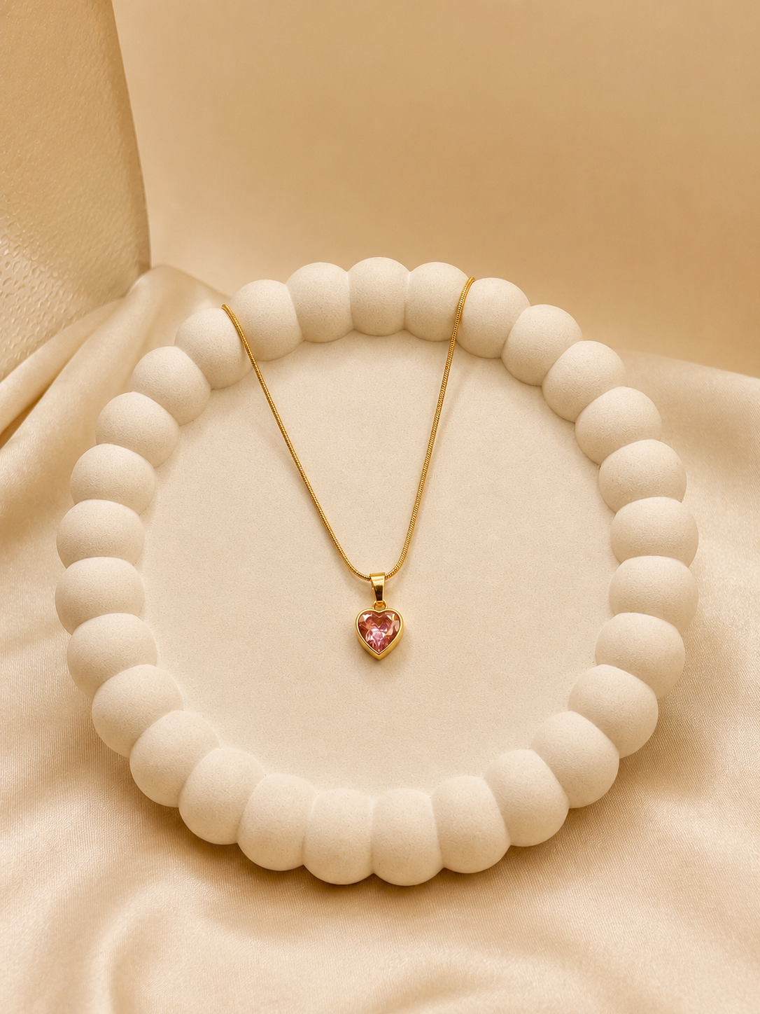 Rosé Heart Necklace