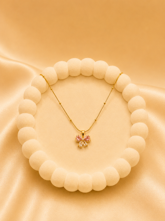 Crystal Bow Necklace